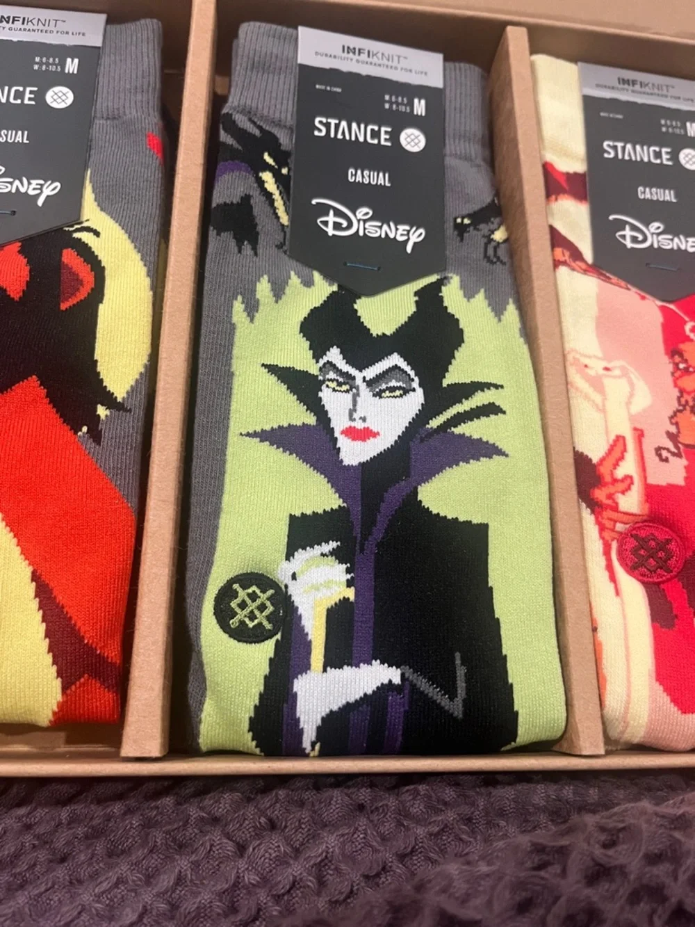 Stance Disney Villains Crew Socks Set - Black, Red, Green, Cream, Blue